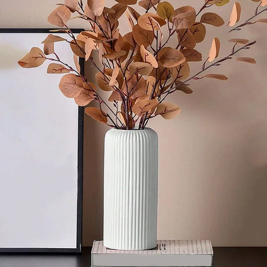 Ceramic Look Plastic Vase for Flowers